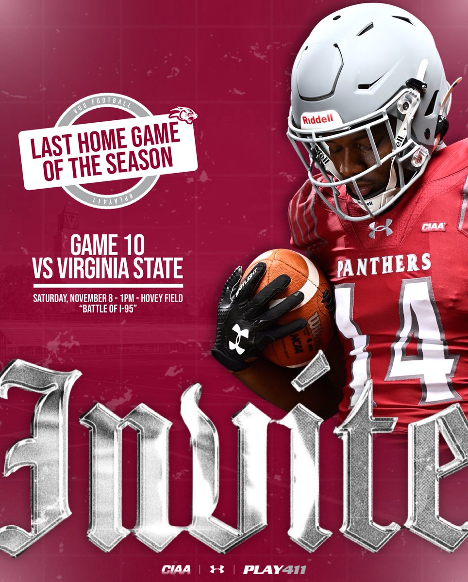 Appreciate the game invite , excited to be there tomorrow 
<a href="/CoachNicoRogers/">Coach Nico Rogers</a> <a href="/VUU_Football/">Virginia Union Univ Football 🏈</a>