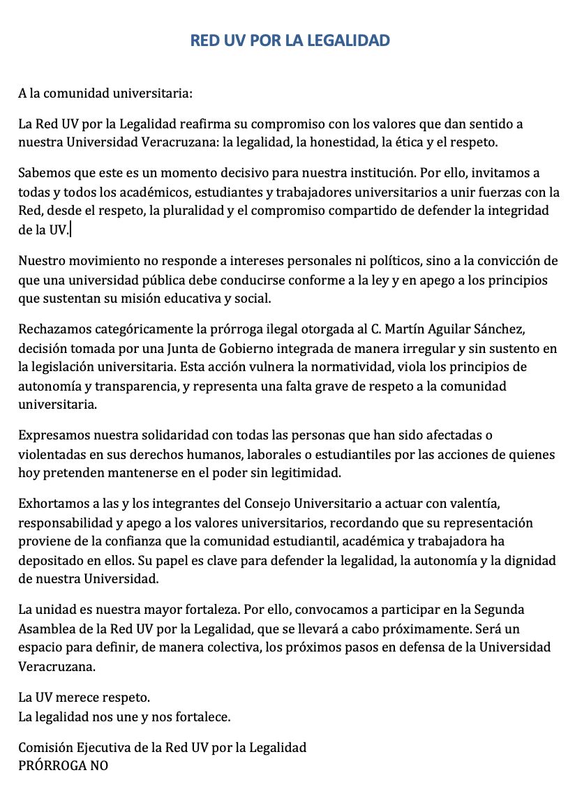 Red UV por la Legalidad tweet media