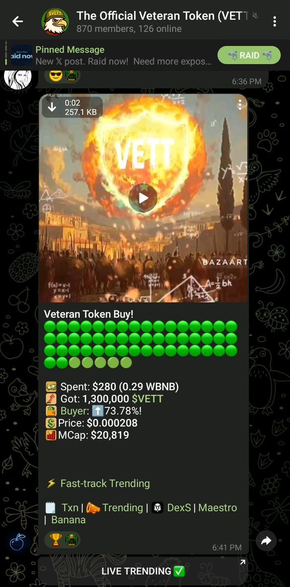 Just spotted another buy on $VETT

The momentum is there
If you’re watching closely, the signal is clear 

Stay bullish.