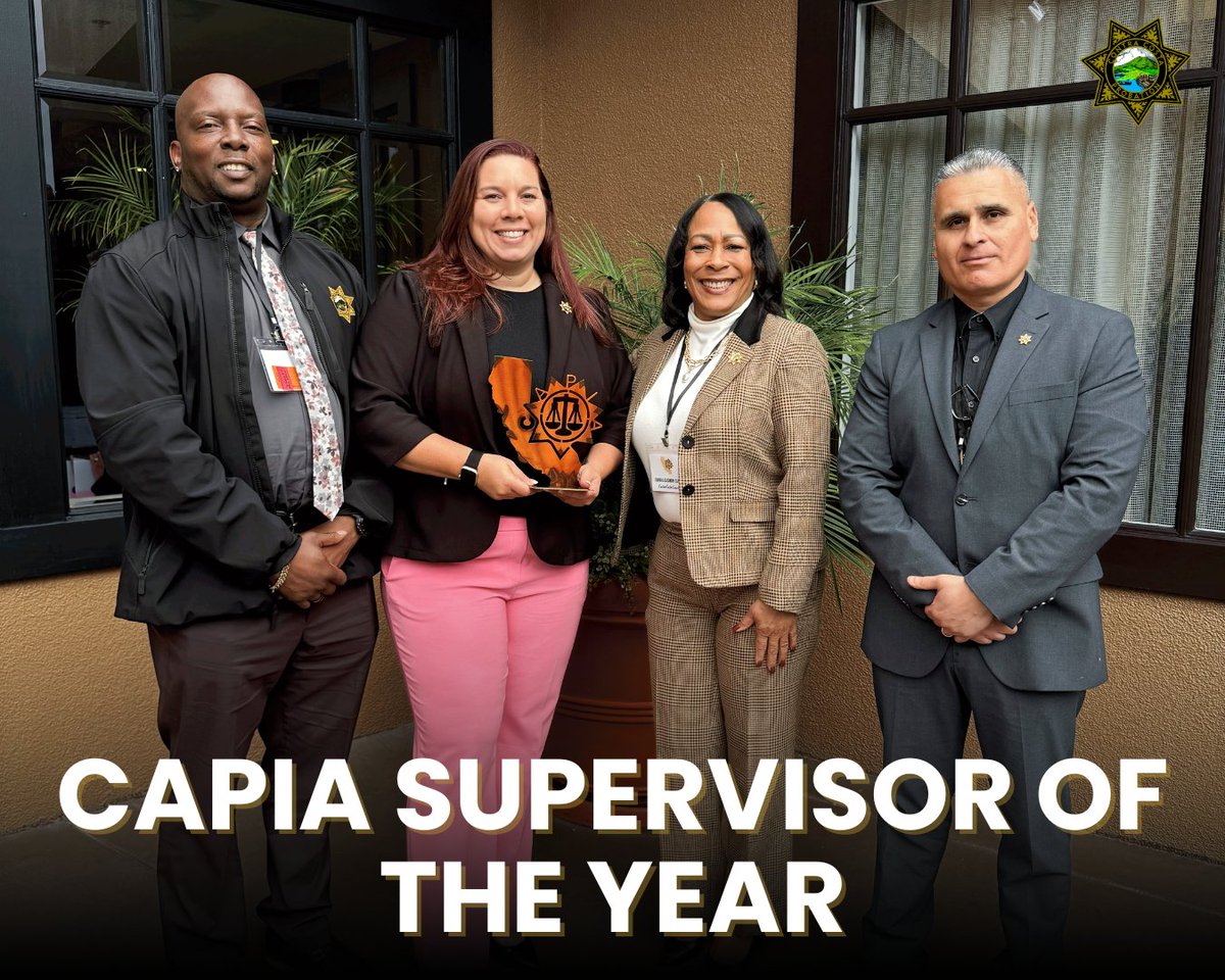 CCC_Probation's tweet image. Congratulations to the CAPIA Supervisor of the Year, Ms. Lemos! 🎉

Day in and day out, Ms. Lemos exudes a high level of excellence and care. Her work ethic, leadership, and attention to detail are second to none. We&apos;re so grateful to have her.

#cccprobation #contracostacounty
