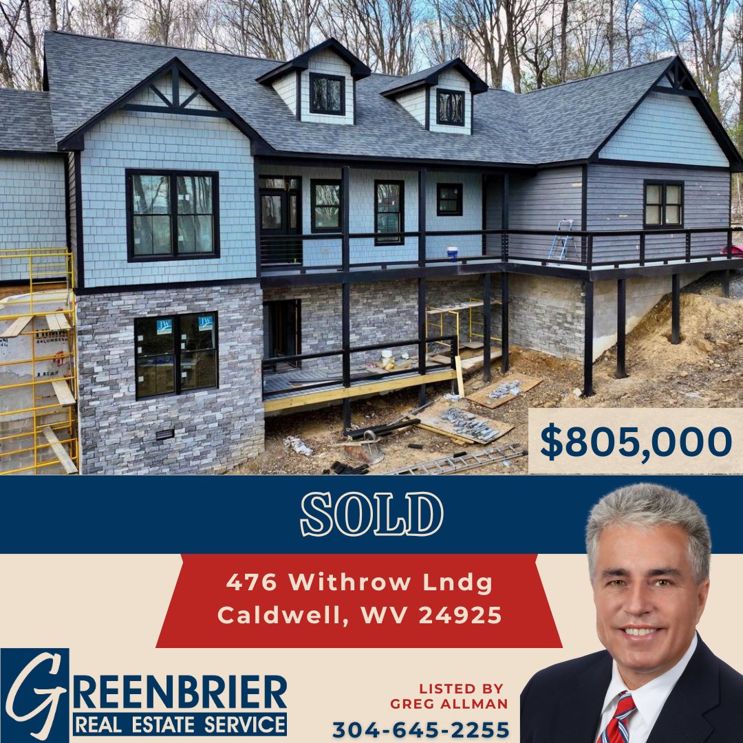 GreenbrierRES's tweet photo. 🏡 SOLD!
Another beautiful Withrow Landing home is off the market! 🎉
💰 $805,000 | 📍 Caldwell, WV
👏 Congrats to the new owners + Greg Allman on another successful closing!
#SOLD #WVRealEstate #CaldwellWV #GreenbrierValley #GregAllman #LuxuryLiving #SoldWithGRES https://t.co/phMRcLlmxR