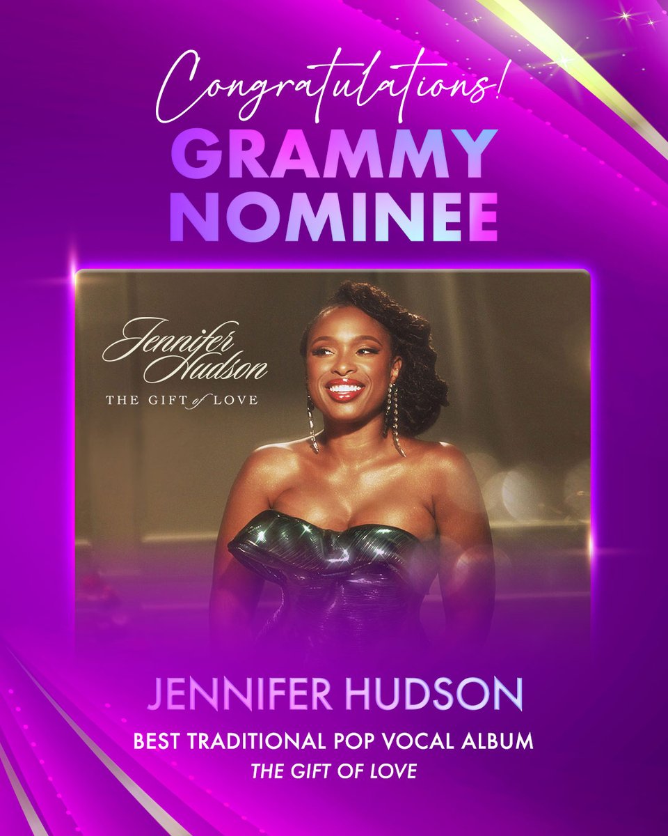 Congratulations to <a href="/IAMJHUD/">Jennifer Hudson</a> on her GRAMMY nomination for her album “The Gift of Love”! We’re cheering loud over here at “The Jennifer Hudson Show”! 👏🏾💜