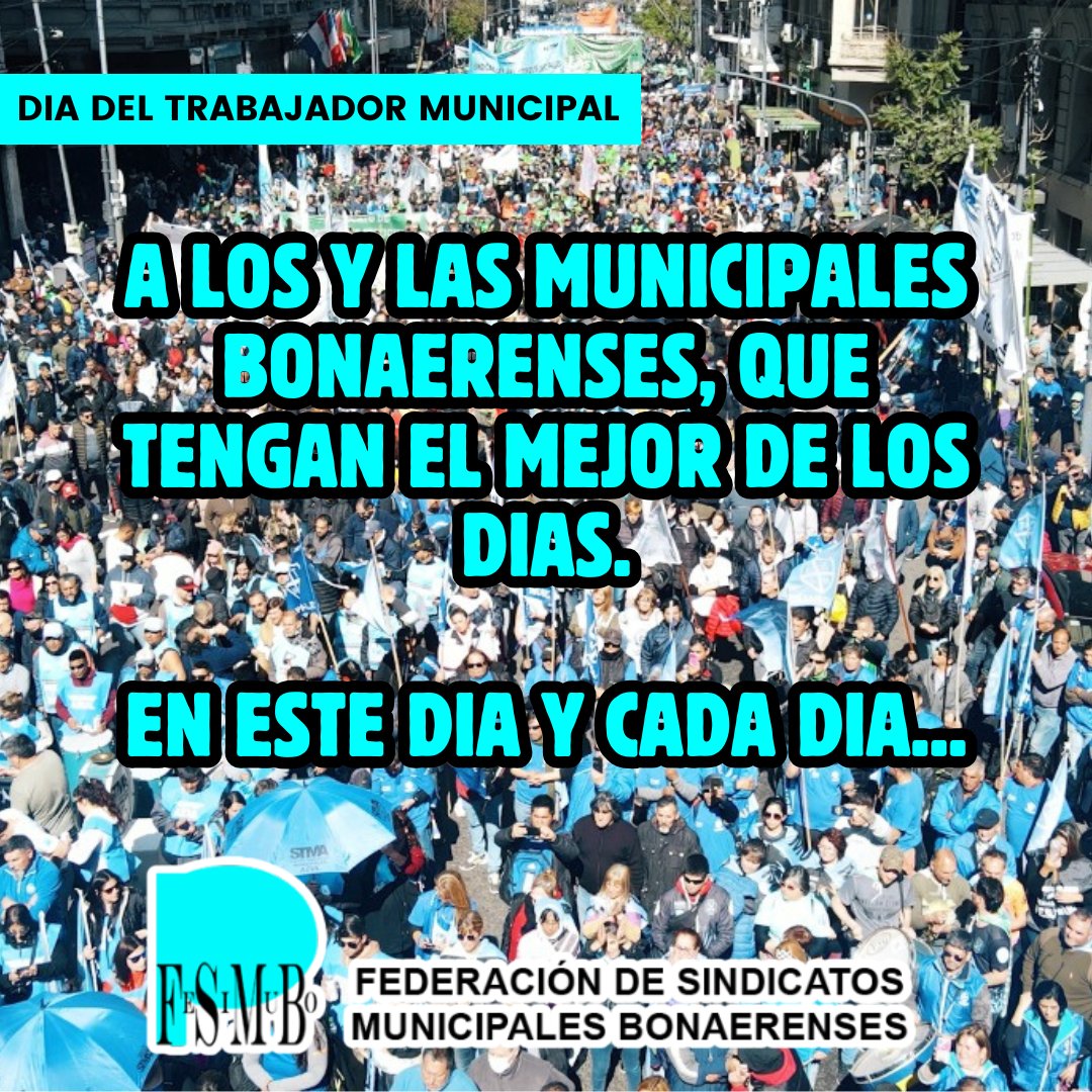 fesimubo's tweet photo. 8 de Noviembre  

DIA DEL TRABAJADOR Y LA TRABAJADORA MUNICIPAL  

EN ESTE DIA Y CADA DIA...  

#Municipales https://t.co/xB04Ktsv4C