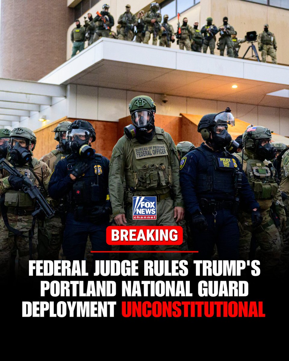 POWER DENIED: A federal judge on Friday ruled that the Trump administration’s attempt to deploy National Guard troops to Portland, Oregon, was unconstitutional.