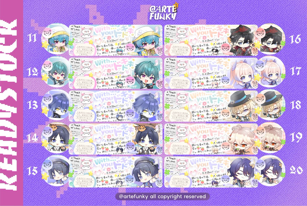 artefunky's tweet image. help rt? ありがとう 💕

hai~ gwen ada ready stock chibi dari gi, hsr, dan wuwa! 🍎⭐ price 16.000/ea (qris only), free re-text no re-color, get ava + header+icon, yuk jajan! 💓✨ 

— #zonauang #zonajajan