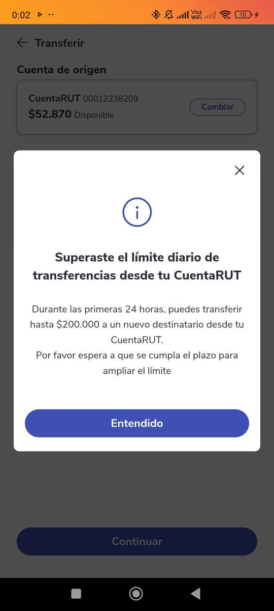 cvamed's tweet photo. @BancoEstado estimados tienen algún problema con trasferencias a esta hora , me indica que supere el límite y he hecho solo dos transferencias o pagos que no superan los 70 mil pesos. https://t.co/HW1Eht8ek1