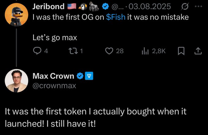 HealingWeb3's tweet image. Why fish is the best memecoin on TONMemeRepublic?
@tonfish_tg @TONMemeRepublic $FISH #FISHcontest
1. Low market value    
2. A large number of fish have been burned    
3. Reward those who burn fish  
4.Projects supported by the CEO of Ton Foundation