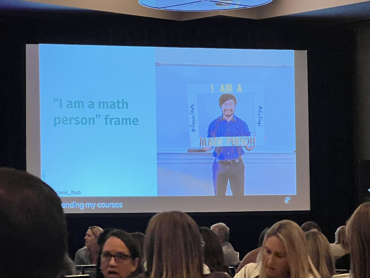 Great opening keynote at the #CMCS2025 Leadership Pre-Conference with <a href="/howie_hua/">Howie Hua</a>! Loved the ideas for helping students &amp; colleagues change their identities in order to change their habits <a href="/CAMathCouncil/">CMC - CA MathCouncil</a>
