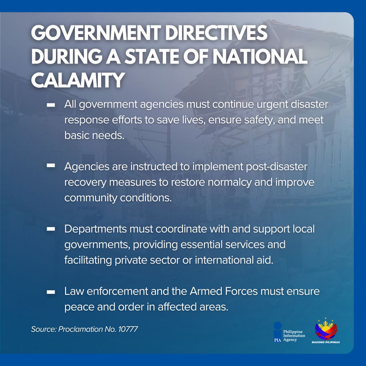 In light of Typhoon #TinoPH and the approaching #UwanPH, the government is ramping up relief efforts under the State of National Calamity—enabling faster aid, streamlined response, and stronger coordination to help affected families. 👇

#DisasterPreparedness #ISM