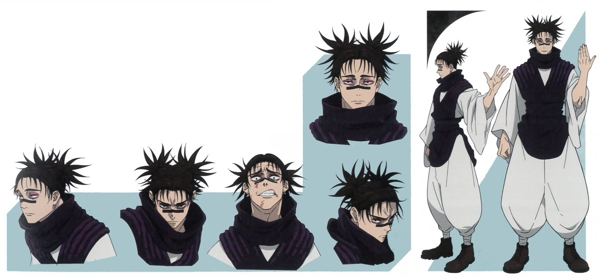 Go_Jover's tweet image. YUJI YUTA MEGUMI CHOSO 
JJKS3 CHARACTER DESIGN SHEETS