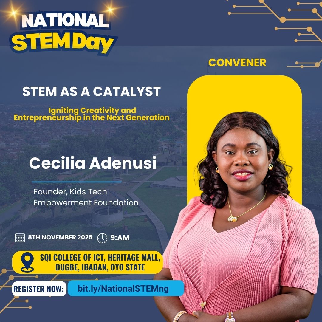 adenusi_cece's tweet image. Happening today in the city of Ibadan, join us if you can
#stemevent 
#STEM