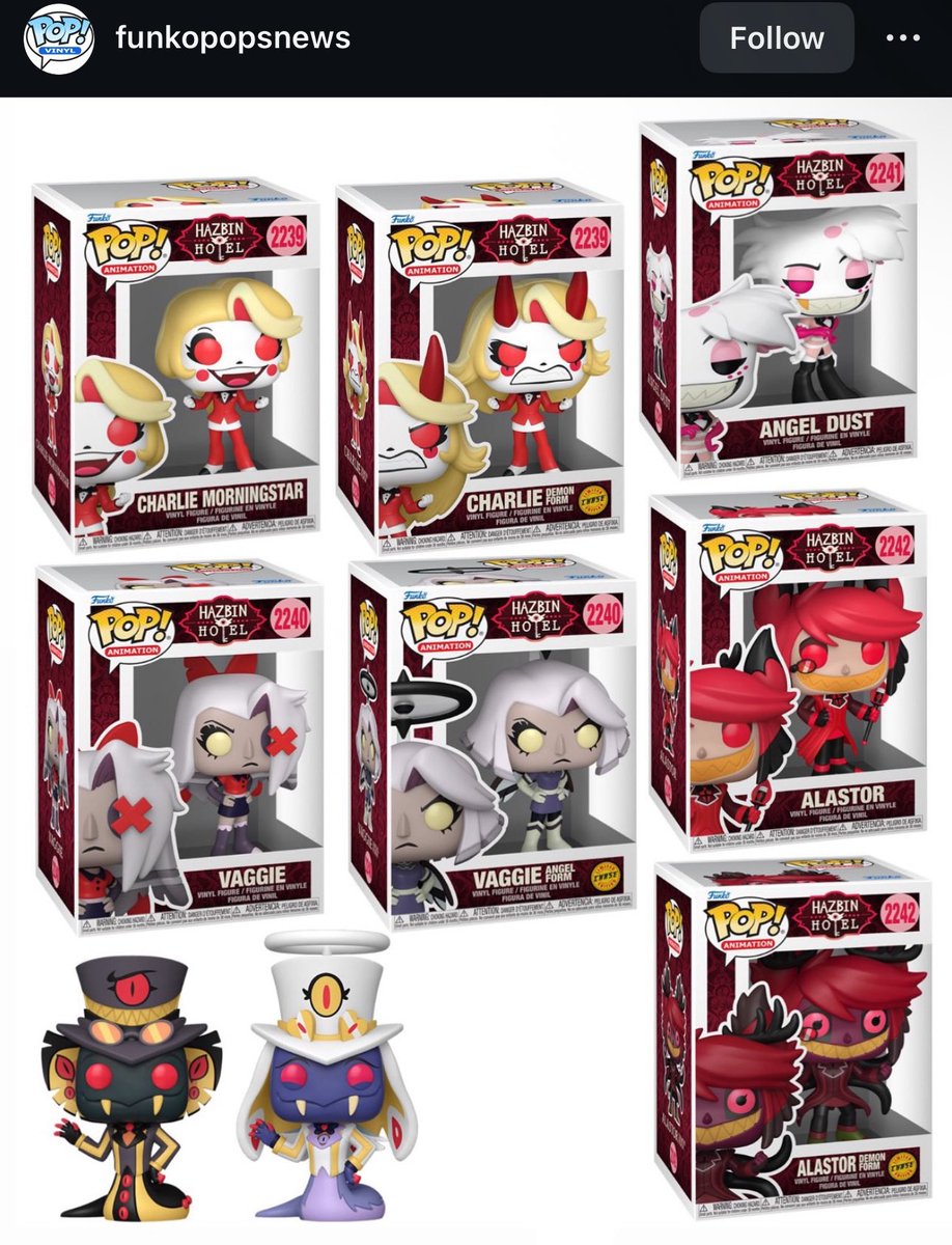 nesspenguin89's tweet image. I’m soo excited there funko pops look amazing 🤩🤩🤩
#HazbinHotel #FunkoPops