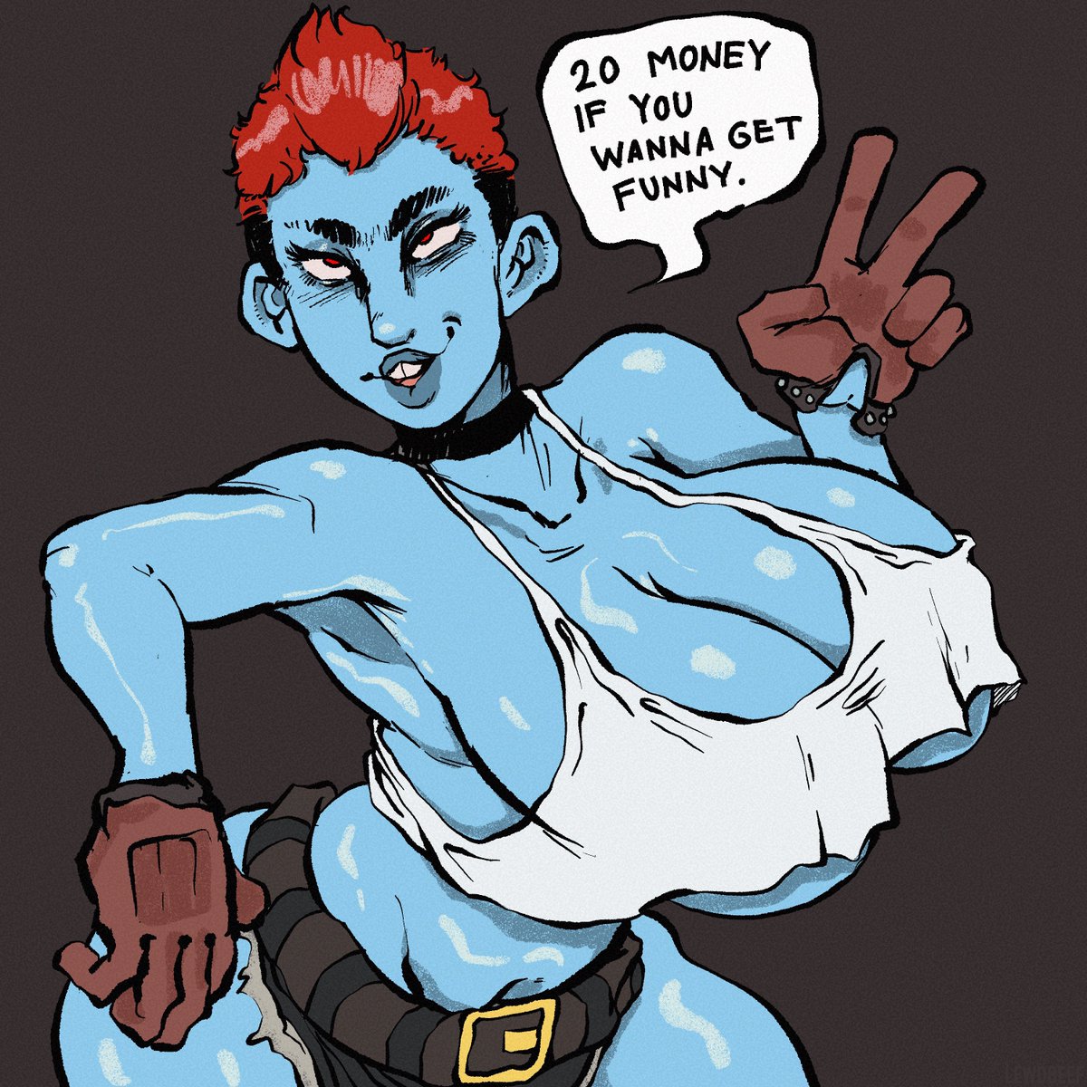 Birdie, the biggest sister, is the most attuned to her feminine wiles. Mind you, her sisters are hiding in the shadows waiting to clobber the unlucky mark.