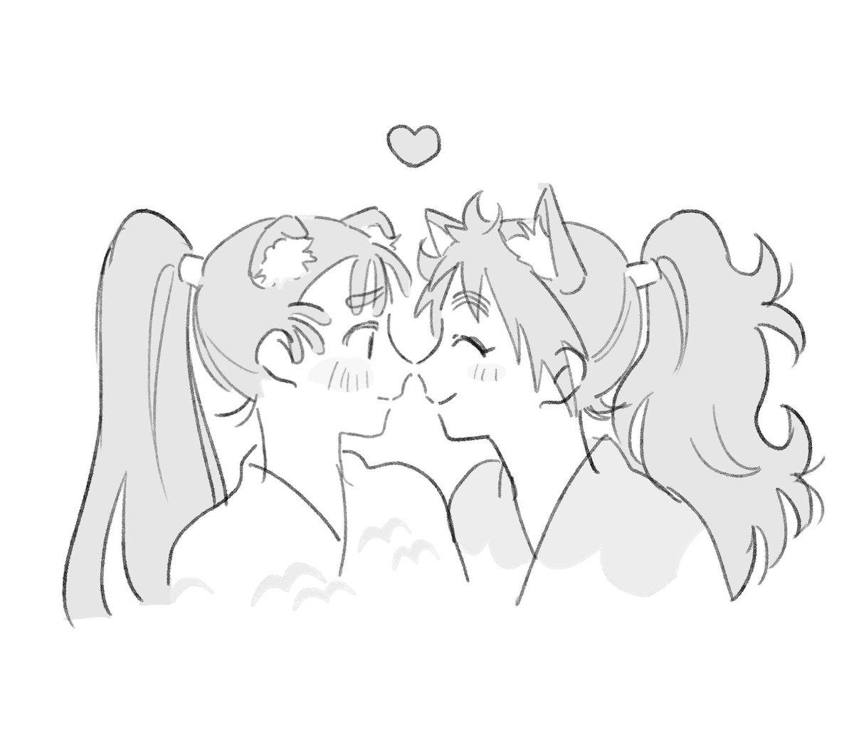 これは別垢に載せた推しカプの顔が近い絵 