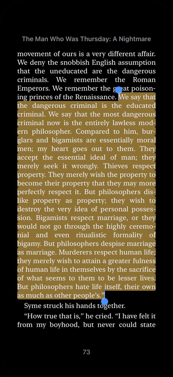 Excerpt from “The Man Who Was Thursday” by G.K. Chesterton