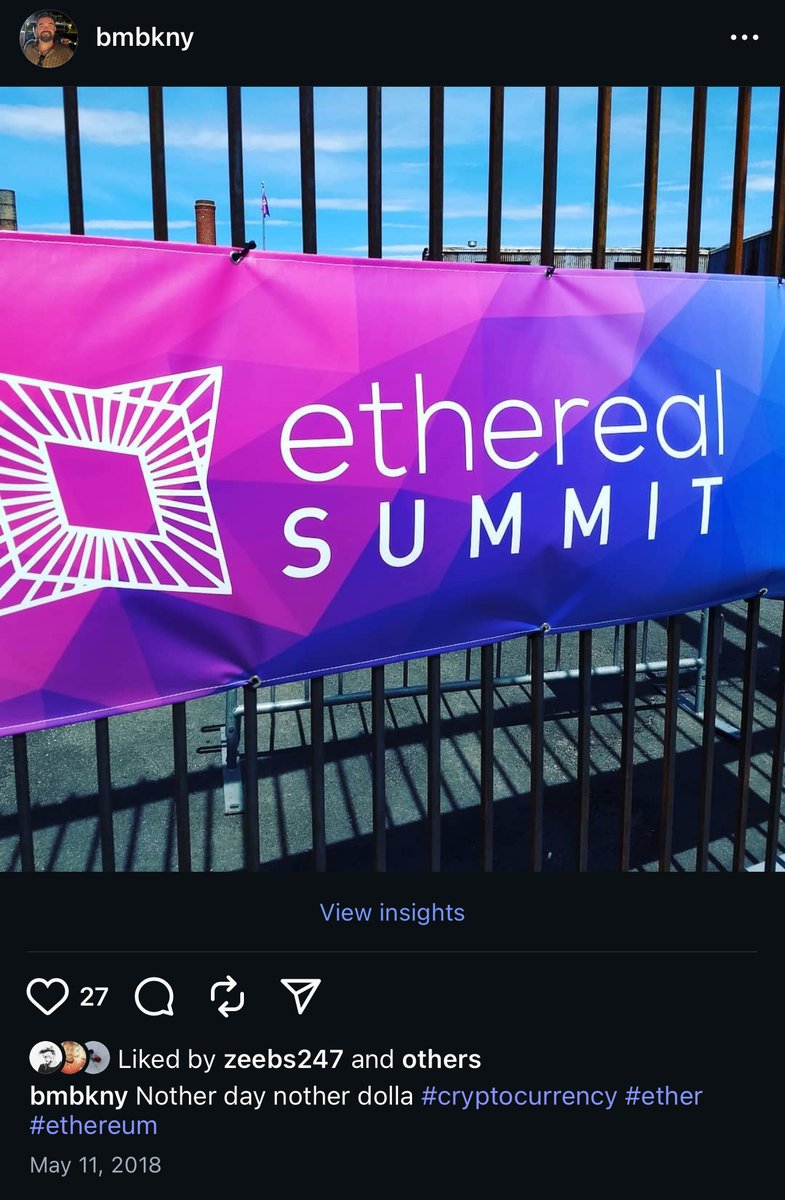 I'm not new to this, I'm true to this -->Ethereal Summit 2018