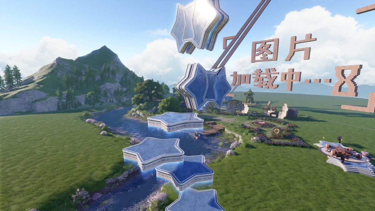 Aakoabc's tweet photo. フレンドの家に遊びに行ったら、すごいものだらけだった！
写真立てで作った裸眼3Dの大作には「画像読み込み中」の文字が…親切すぎる！
しかもクリエイティブすぎるF1マシンまで！
そして最後には謎の装置……
#インフィニティニキハウジング 
#めろニキ団 
#インフィニティニキ
#InfinityNikki https://t.co/Xrota2hvtY