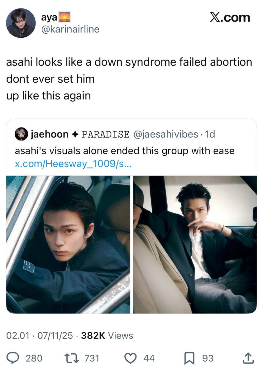 Yah tolol. Minta maaf gak? <a href="/karinairline/">َ</a> 

1. you’re mocking a down syndrome people out there who are battling with a real condition.

2. you looked like haven’t be in school and your parents has failed to teach you a lesson.

3. go to school and listen to your teacher.