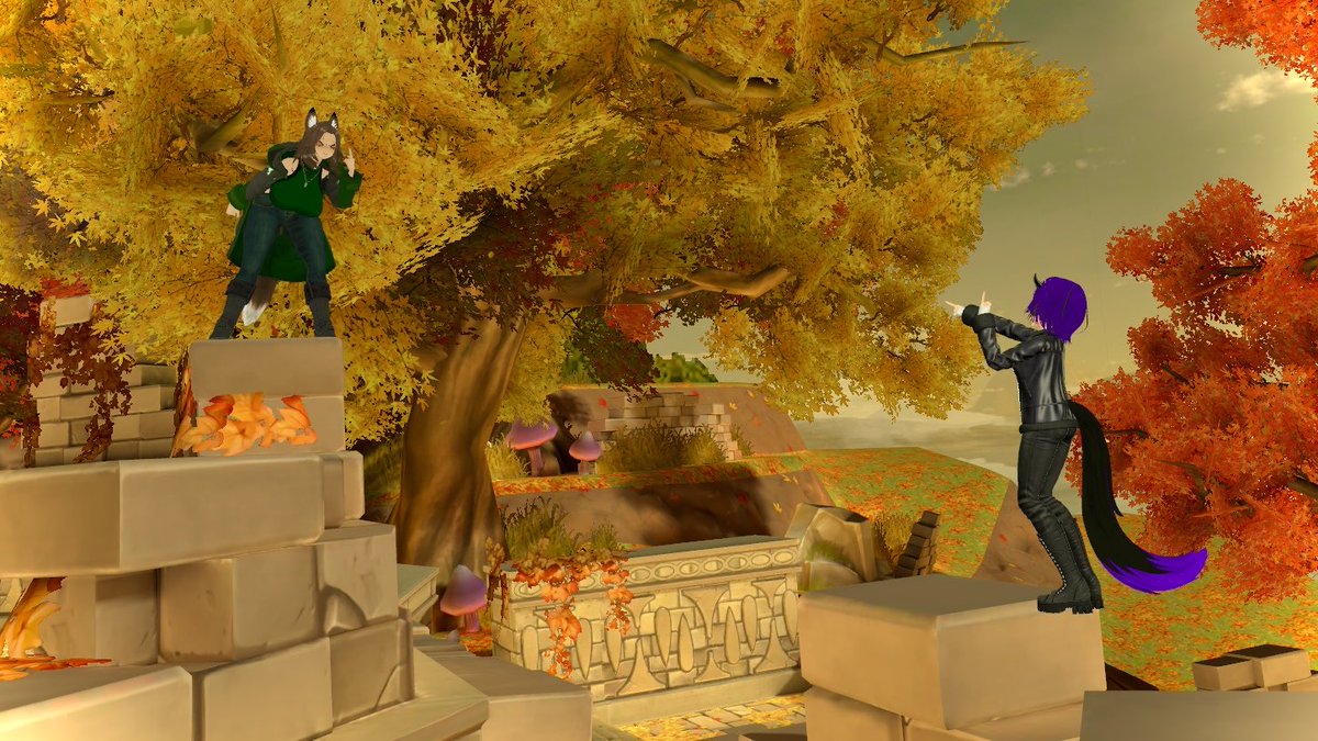 SenseiSakuVR's tweet image. When you see your friend out in the wild 🤭💕 sometimes you can’t help it 🤣 thank you @Zenvr95 for the picture! #VRChat #VRC #VRChatPhotography #VRChatcommunity #VRChatAvatar #VR #VRChatPhotos #Booth