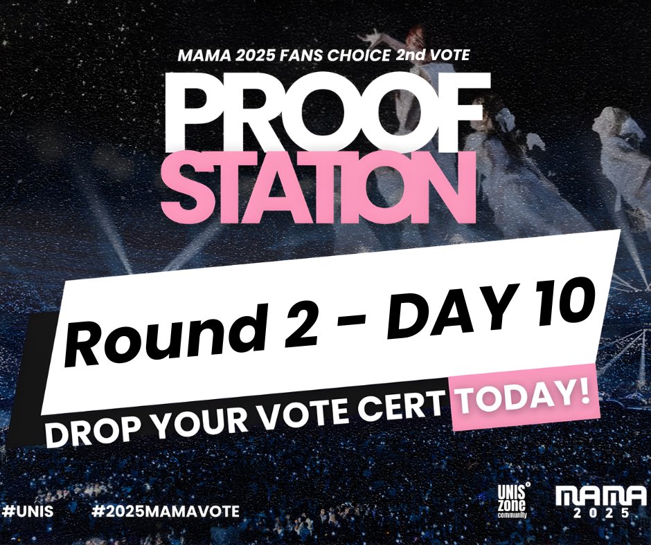 [ROUND 2] PROOF STATION, DAY 10

This is your designated thread to submit your vote certs for today only (November 8).

📌 SOME REMINDERS:
• Please double-check your vote certs before posting. 
• Let’s avoid duplicates.
• Our mods, admins, and volunteers will collect and count