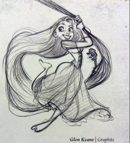 Looking up Tangled concept art and damn Rapunzel got some cushions.