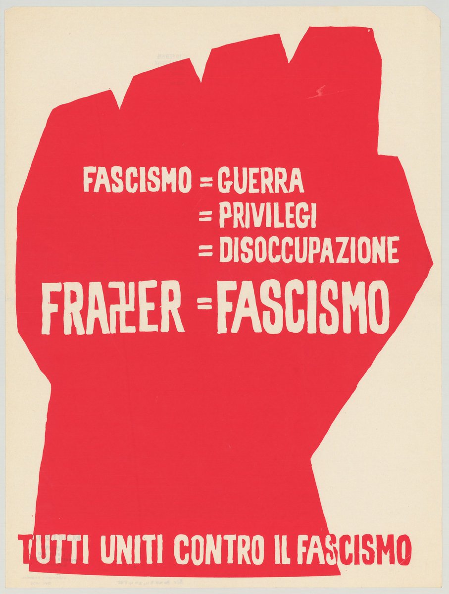 "Fraser = Fascismo" - Italian-language poster against then-prime minister Malcolm Fraser, by Liz Caffin (ca. 1976.