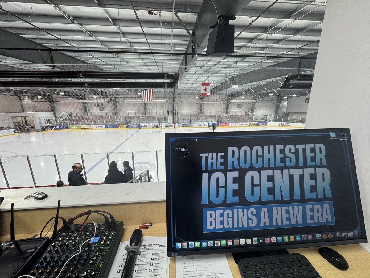 Tonight’s #PAGameDay view. Welcome home, <a href="/SJFMensHky/">St John Fisher Men Hockey</a>!