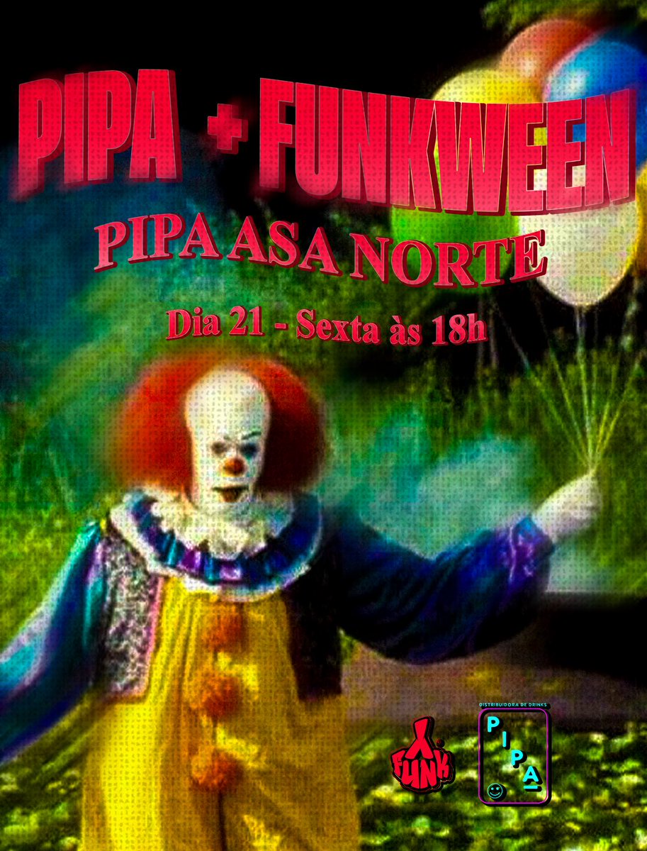 Nosso baile de Halloween está se aproximando! Antes do grand finale, preparamos 4 esquentas pra vocês.
No dia 13, tem HH na UnB.
Nos dias 8, 15 e 21, Pipa + Funkween com um super desconto — apresentando seu ingresso, o copão sai por R$12,90 a noite toda.
Eai, te vejo em qual? 👻