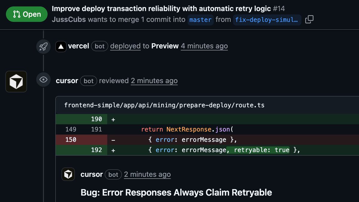 if ur vibe coding webApps to optimize $ore mining strategy

@cursor bug bot is clutch af

thank me later 🫡