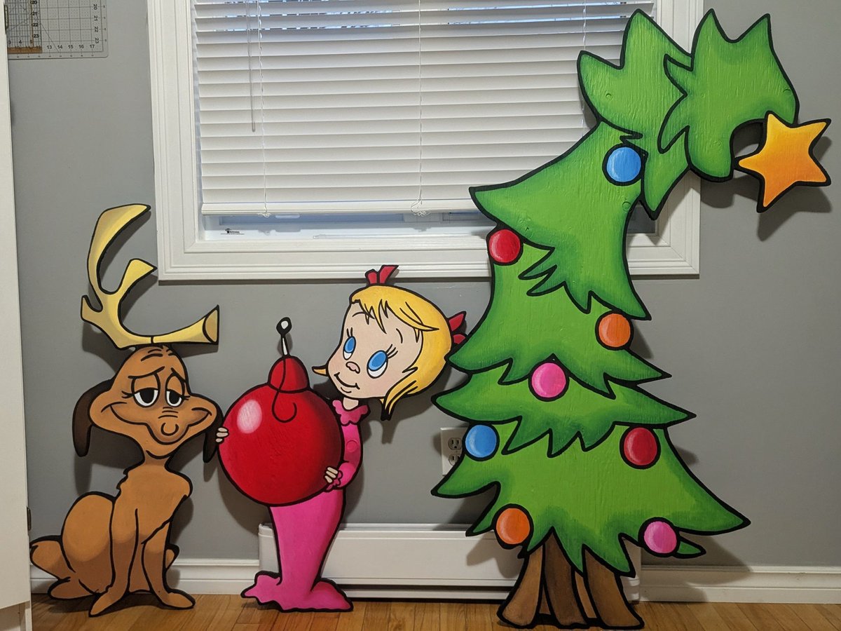 We've been saying for years we wanted to do something really special for Christmas.  I've promised year after year I'd paint a big lawn display. 
Well 2025 is the year of Grinchmas!