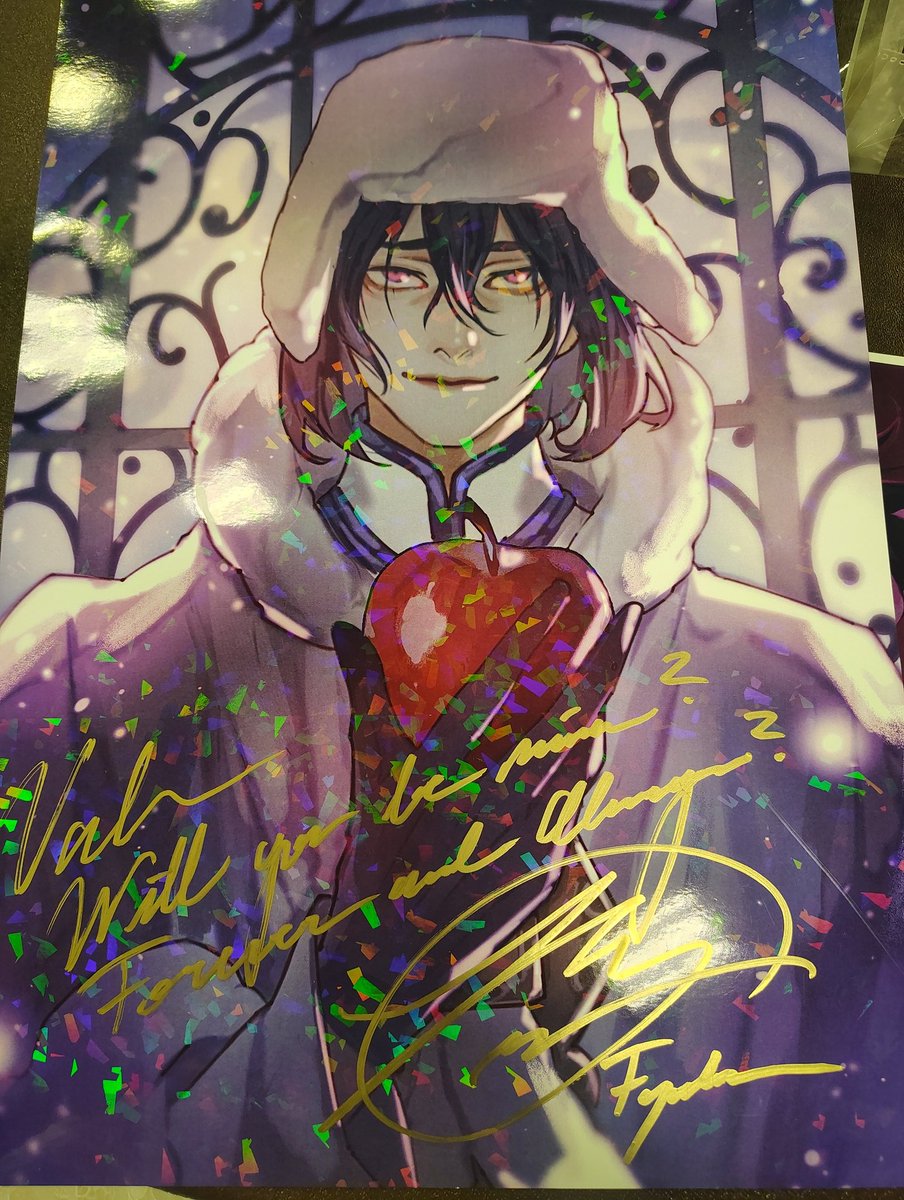 illuminecupid's tweet image. SOOO guys I got the prints!! @RayChase was genuinely so kind and amazing, 

&quot;You are the crime to my punishment&quot; and &quot;will you be mine? Forever and always&quot;  (HE SAID THIS IN HIS VOICE BTW I GENUINELY WAS SO SHOCKED)

#fyolor #fyodorbsd
