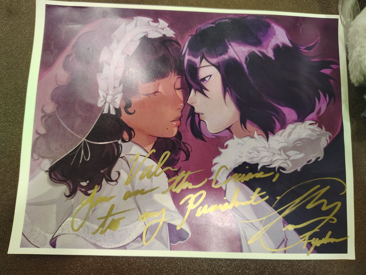 illuminecupid's tweet image. SOOO guys I got the prints!! @RayChase was genuinely so kind and amazing, 

&quot;You are the crime to my punishment&quot; and &quot;will you be mine? Forever and always&quot;  (HE SAID THIS IN HIS VOICE BTW I GENUINELY WAS SO SHOCKED)

#fyolor #fyodorbsd