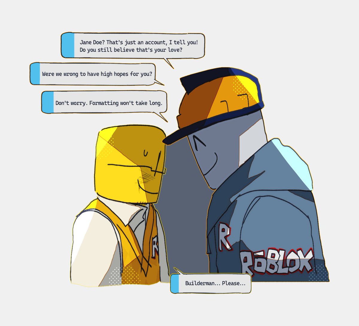 Ro_blox__'s tweet image. #roblox #builderman #johndoe