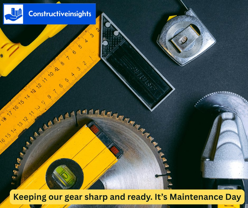 constructive_in's tweet photo. Sharp gear, smooth site. It’s Maintenance Day
#ConstructiveInSights https://t.co/YCBHtcVNRi