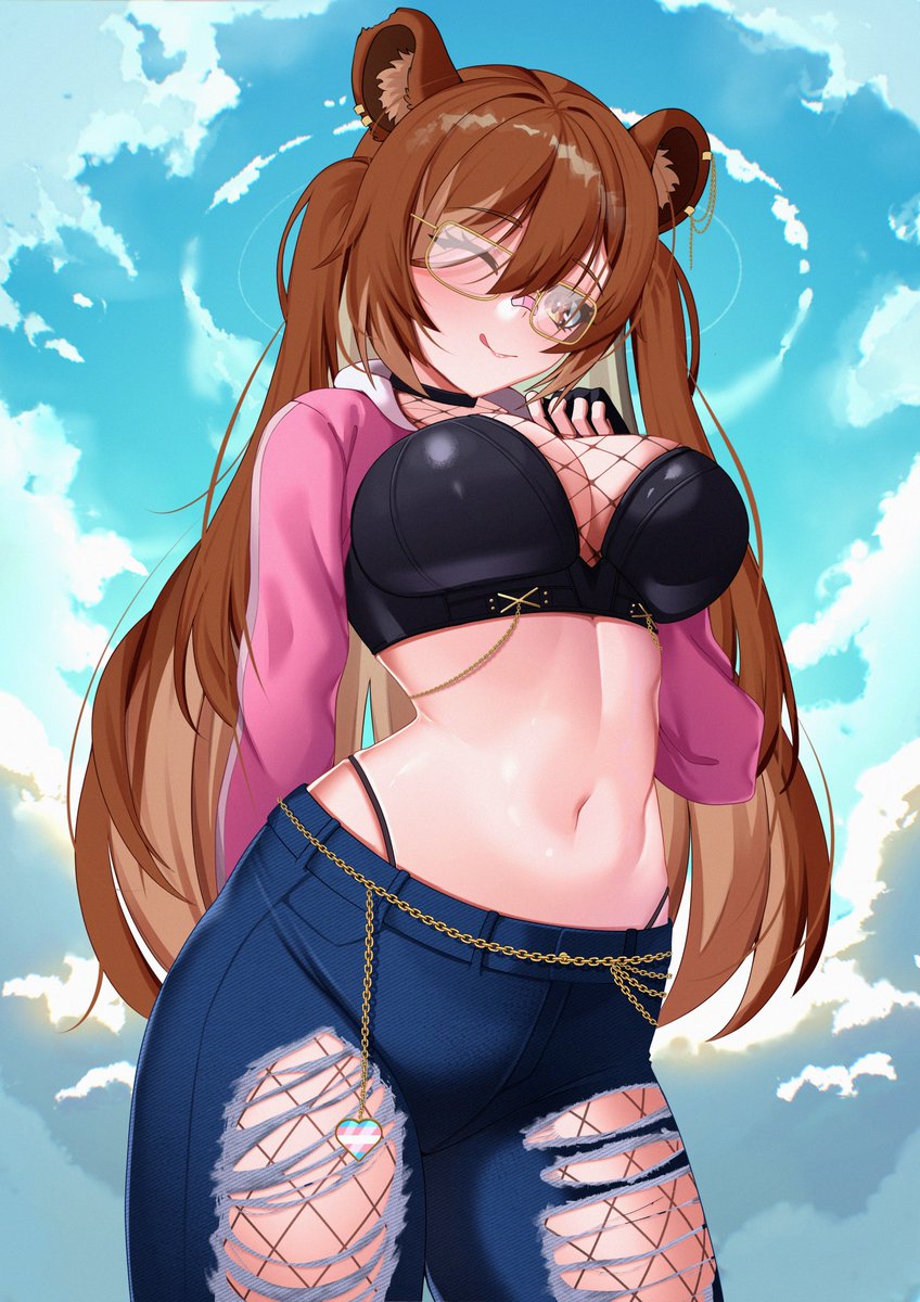 <a href="/TeddiSundae/">Teddi Sundae 🐻🍫</a> showing tummy supremacy 🤩♥️

Art by <a href="/SoleDoesArt/">Sole</a> 
#Teddiart