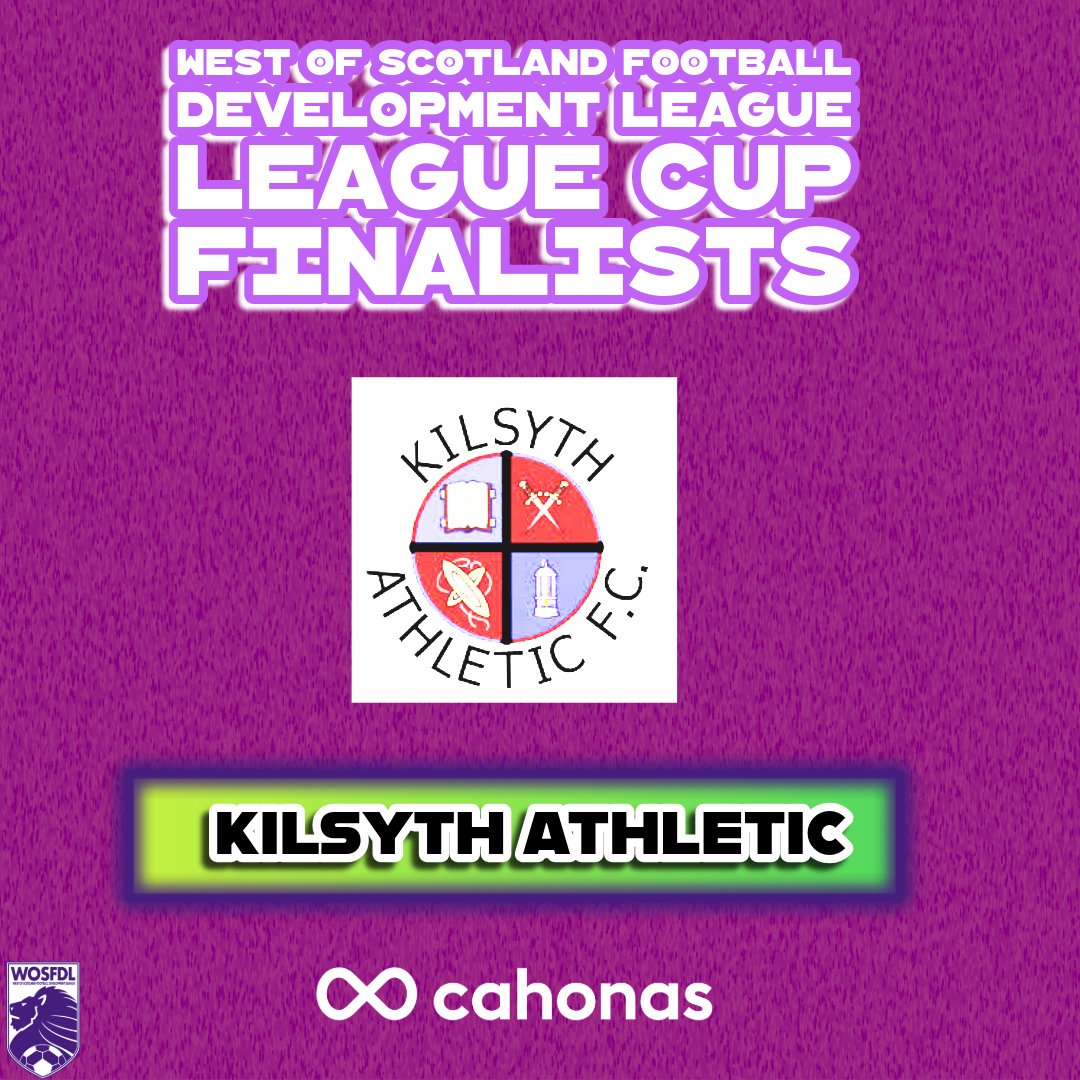 OfficialWoSFDL's tweet photo. Congratulations to our second finalists @KilsythAth  who are making their way to Broadwood to face Johnstone Burgh on the 30th of this month in the WoSFDL League Cup after their win over @ashfield20sdev  in the second semi final. https://t.co/0i6jg3ViOZ