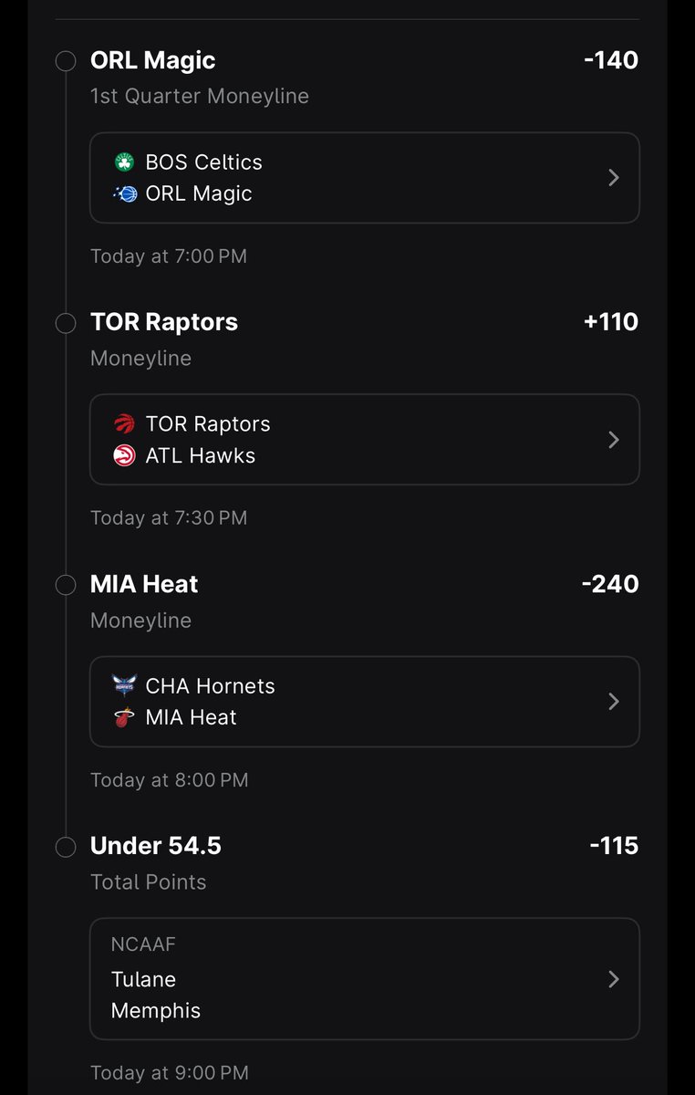 UnifySportz's tweet photo. Non official parlay, figured I’d share. +853 odds 🧙‍♂️🪄🌚

#bestbets #NFLBets #cfbpicks #cbbbets #nbabets https://t.co/TWAU4CeD0D