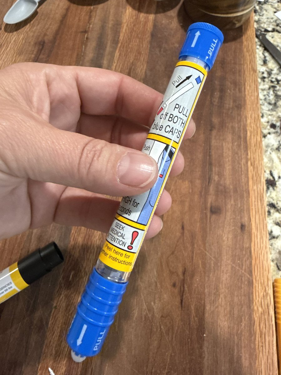 Iteach2ndgrade1's tweet image. 46 years later, I need one of these! 💉 Can’t wait to actually figure out what caused me to break out into hives &amp;amp; need 3 doses of Benadryl + a steroid shot to get relief. Hoping I’m not allergic to the job 🍎 😂 #allergictowhat #teacherlife #epipen