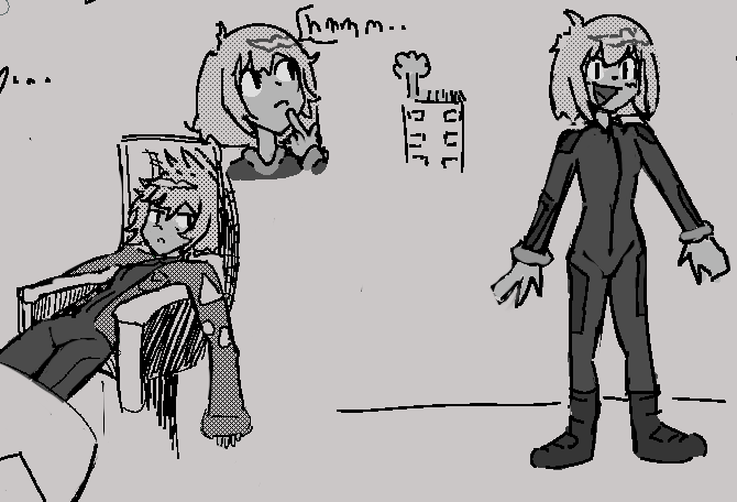 oc art 
I really like drawing in tones like this but it only works for me in a style like this, but i find drawing like this difficult lol