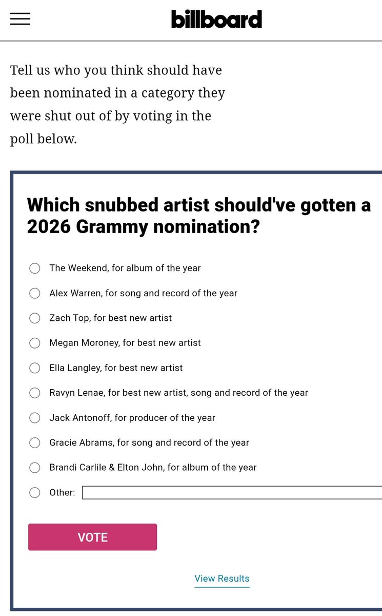 mori_chan10969's tweet photo. OORers, here you can vote for snubbed artist who should've gotten a 2026 Grammy nomination 
https://t.co/5BtZ180We8

Please use this opportunity whatever that means. Ofc it won't help them get nominated but it's a way for us to show how loved and important our guys are in the music world🫶💚
#ONEOKROCK #ワンオク