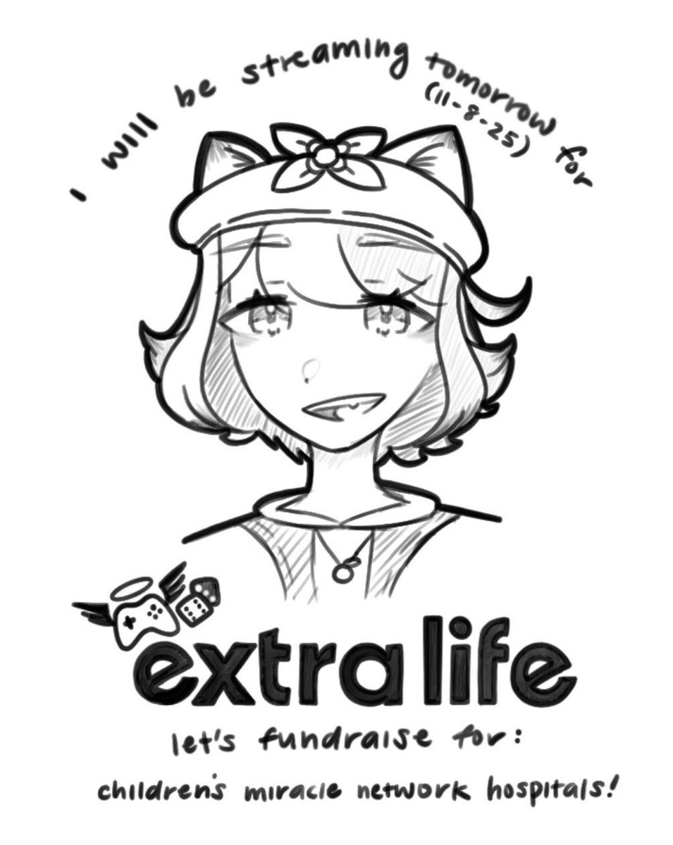 are you free tomorrow? I will be doing my best to stream as long as I can to fundraise for Children’s Miracle Network Hospitals!!

start date tbd bc idk when im gonna wake up

thank you OffKai for letting me be a part of team OffKai for this year’s extra life!!