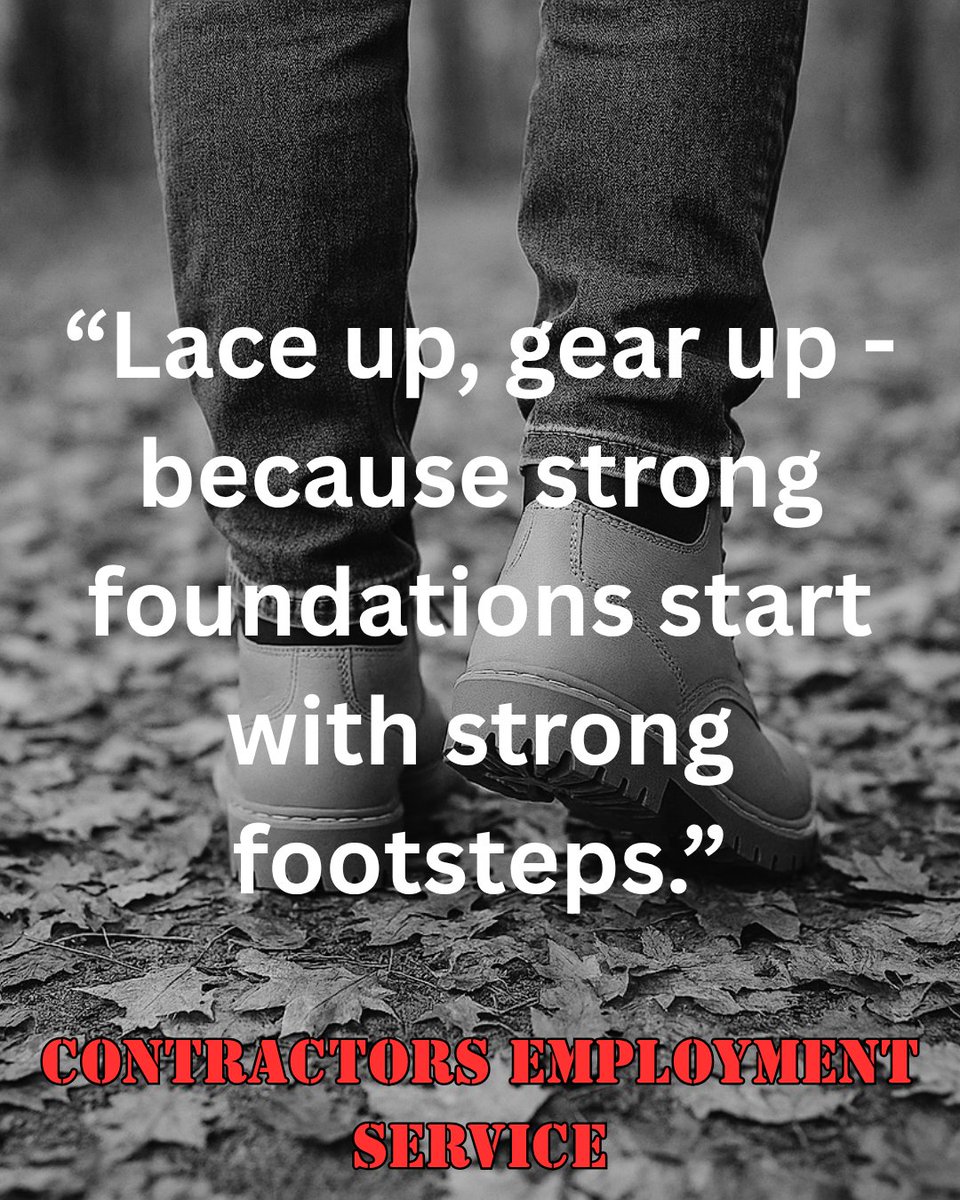 ces_workzone's tweet image. Lace up, gear up - because strong foundations start with strong footsteps. At Contractors Employment Service, we help you build that foundation.
📞 Call us: 503-654-0021 
🌐 Visit: ctesworkzone.com
📧 Email: info@ctesworkzone.com
Take the first step toward success.