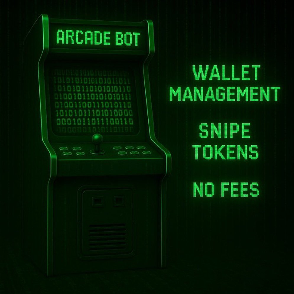 snipewitharcade's tweet photo. ARCADE is for the wealth complainers the lazy communities blaming the blockchain for missing their entry. We’re fixing that. No excuses. Retirement 2026 is yours if you’re using the Arcade Bot. https://t.co/SxawdrTDQl