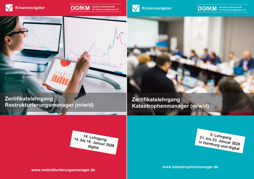 #Restrukturierung #Sanierung #Turnaround - #Zivilschutz #Katastrophenschutz #Bevölkerungsschutz - Alle Lehrgänge im November sind ausgebucht - Jetzt noch schnell mit Frühbucherrabatt zum #Zertifikatslehrgang restrukturierungsmanager.de  katastrophenmanager.de im Januar 2026 anmelden