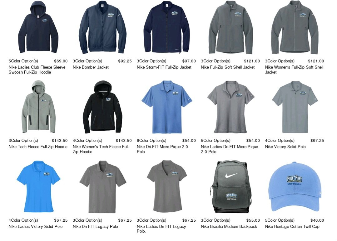 MtMarySoftball's tweet image. The MMU Softball apparel store is OPEN!! Get your softball apparel today to cheer on our Blue Angels for this upcoming season!🥎💙🪽
Store is open until November 17th.
#GoBlueAngels bsg.chipply.com/mtmarysoftball…