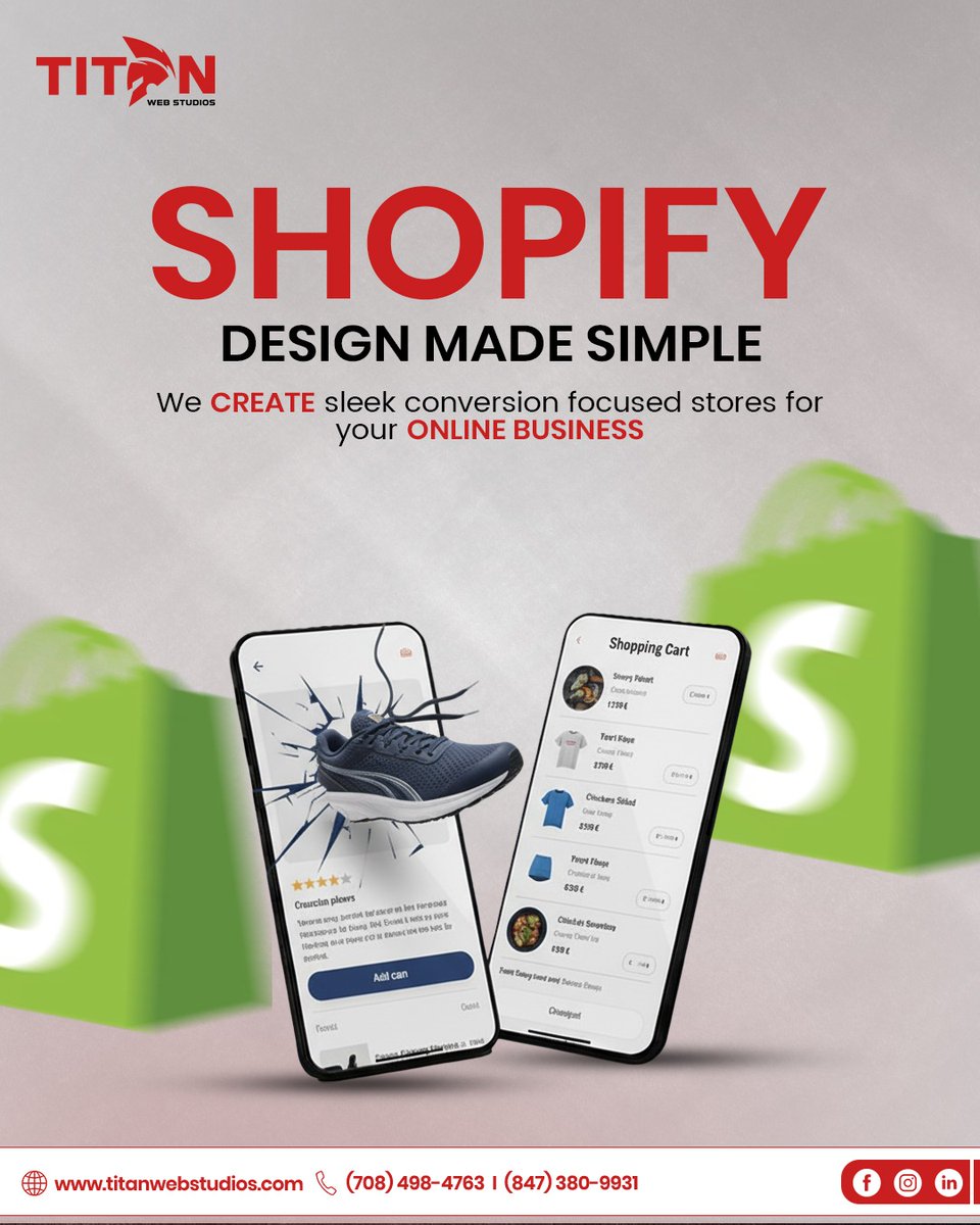 titanwebstudios's tweet image. Your Shopify store called…it wants this glow-up 😍

• Clean AF design   • Mobile cart that prints money   • Zero tech headaches
DM us or call (708) 498-4763   Link titanwebstudios.com
 👇   
#Shopify #Ecommerce #TitanWebStudios