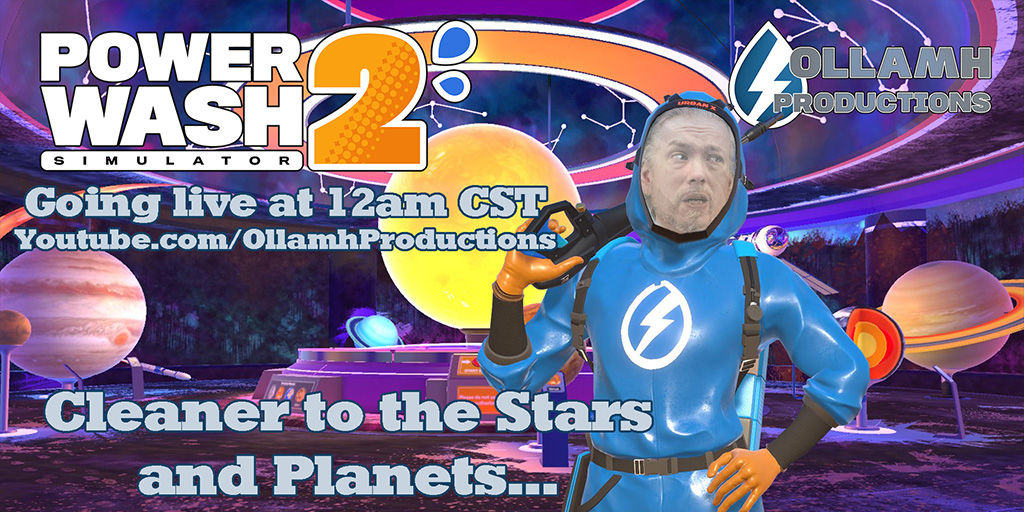 OllamhProducers's tweet image. It&apos;s a big job to clean the solar system, even bigger to clean the room that the model is in. Still, I guess this is a step up in scale and money...

Going live at 12am CST

youtube.com/live/Cu15GEyI6…

#PowerwashSimulator2 #Futurlab #Livestream