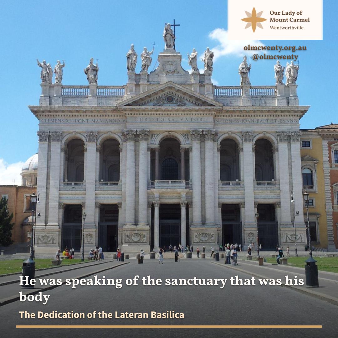 The Basilica of St John Lateran in Rome was dedicated to Christ in the 4th century. In cleansing the Temple, Jesus calls us to see him as the way to resurrection. Does Christ remain at the centre of my life? Do I create a dwelling place for him in my heart? #Sunday #Gospel