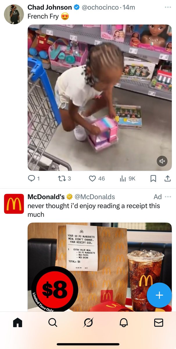 jaybees52's tweet image. My timeline knowing how @McDonalds and @ochocinco operate…see Ocho, see a Mickey D ad