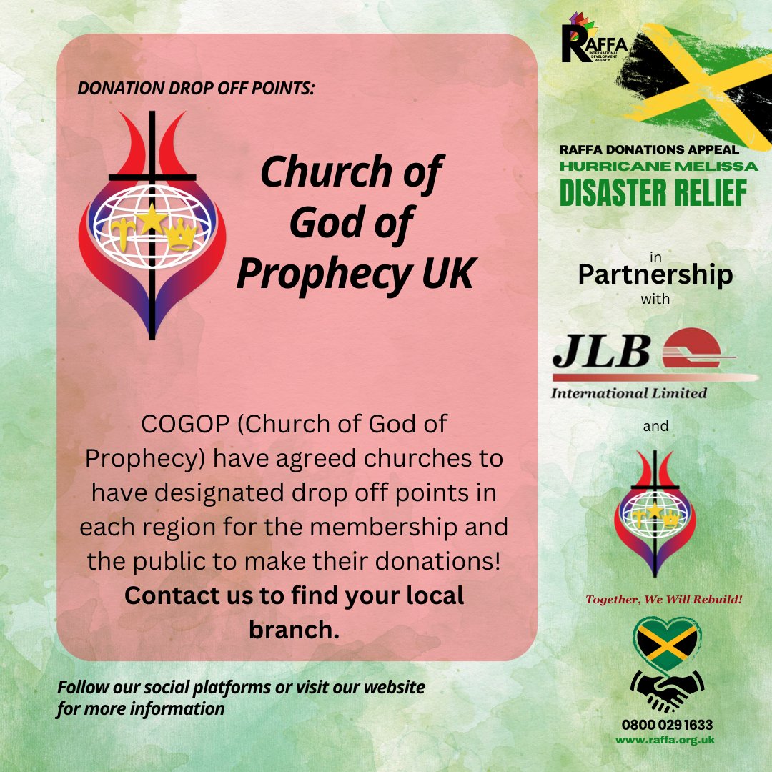 RaffaWorldwide's tweet photo. For more information go to:
https://t.co/BfjPElwIKq

#CommunitySupport #raffaprojects #HurricaneMelissa #Pray4Jamaica #ReliefAppeal #blackfamilies #FaithInAction #HelpRebuildLives #DisasterRelief #sickelcellawareness #RAFFAprojects #theangelaclarkebem #iamace #iamacenbc https://t.co/lmCc3inXwH